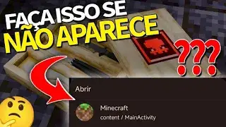 COMO CORRIGIR MINECRAFT NÃO APARECE PARA ABRIR INSTALAR ADDON ZARCHIVER
