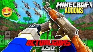 MELHOR ADDON DE ARMAS FPS ATUALIZOU PARA MINECRAFT BEDROCK EDITION MCPE 😳
